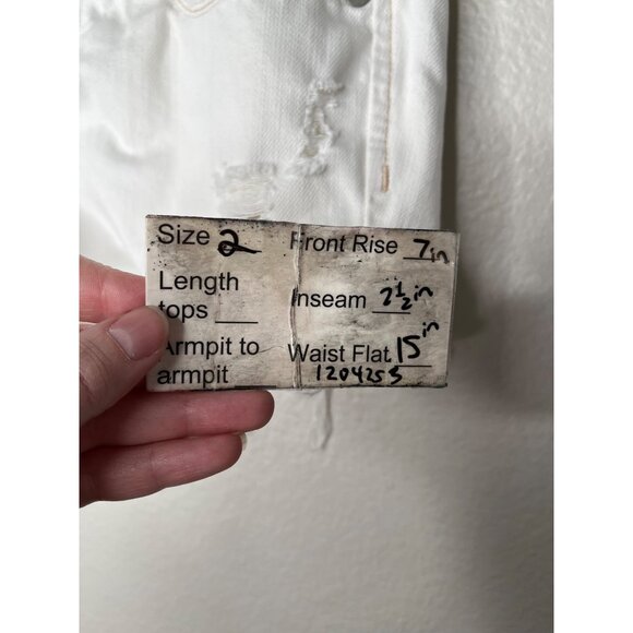 Abercrombie & Fitch Womens Y2K White Denim Low Cut Shorts Size 2 - Picture 10 of 10